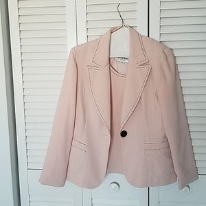 Pink suit jacket and tank top
